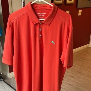 Tommy Bahama classic menswear pique polo, tangerine, XXL